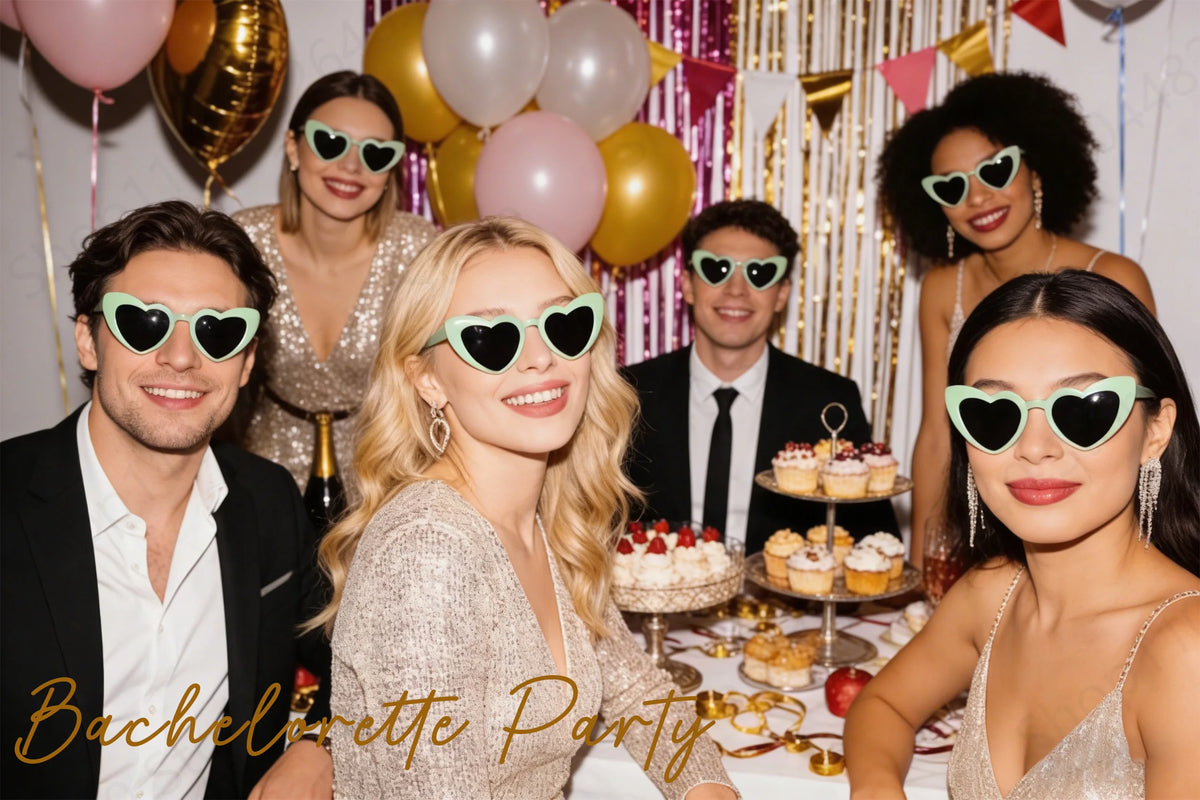 12-100pcs Wedding Sunglasses Guests Heart Shaped Sunglasses