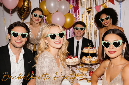 12-100pcs Wedding Sunglasses Guests Heart Shaped Sunglasses