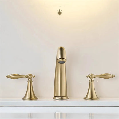 Brushed Gold Bathroom Faucet Total Brass Basin Faucet