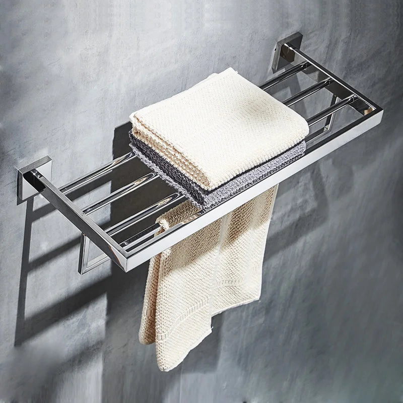 Stainless Steel Bathroom Hardware Mirror Chrome Polished Towel