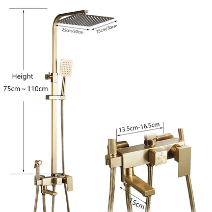 Oxg Brushed Nickel Gold Shower Faucet Bathroom Shower