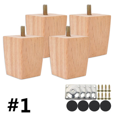 4pcs Solid Wood Furniture Legs Square Sofa Table