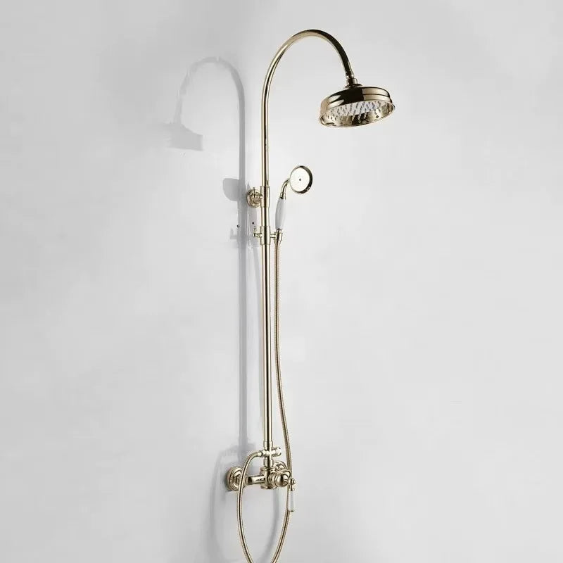French Vintage Silver Bathtub Without Underflow Faucet Shower