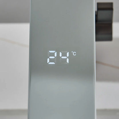 Gray Smart Daul Sensor Bathroom Basin Faucet Cold