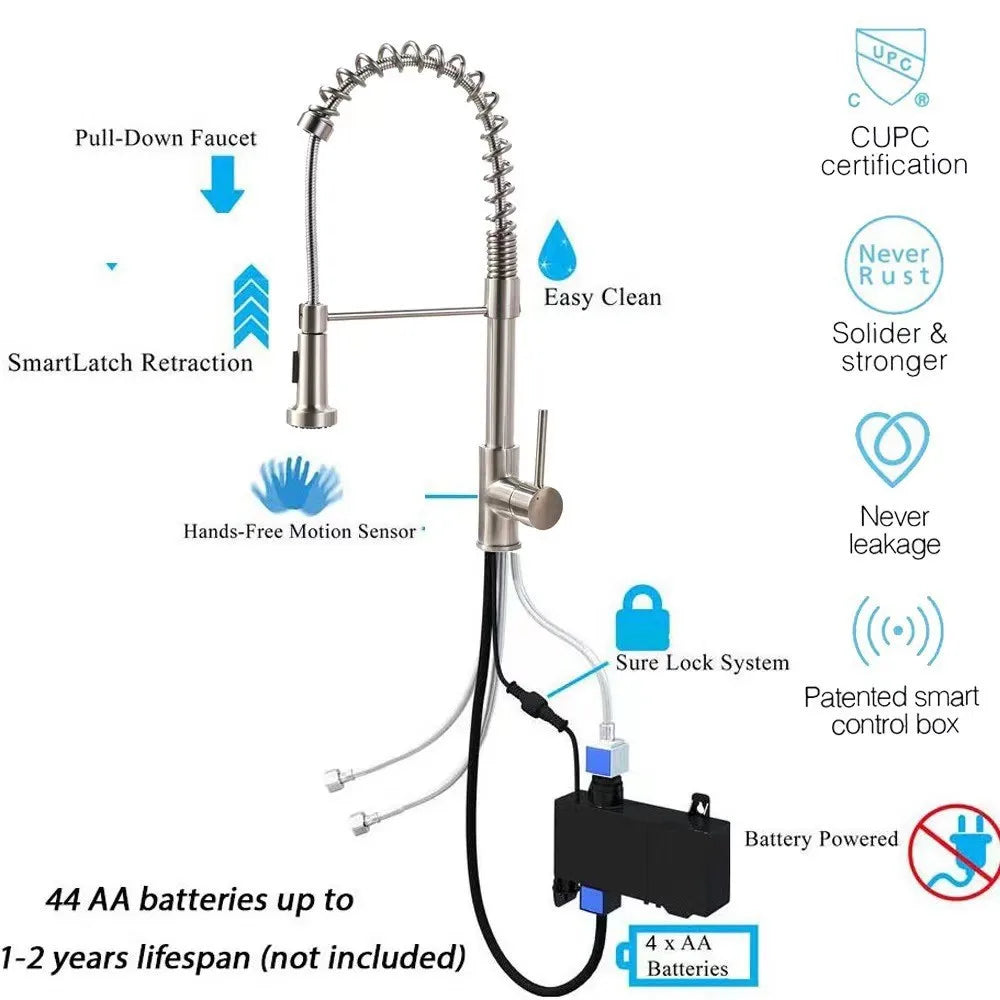 Gegve Smart Infrared Sensing Inductive Pull-Out Sink Faucet