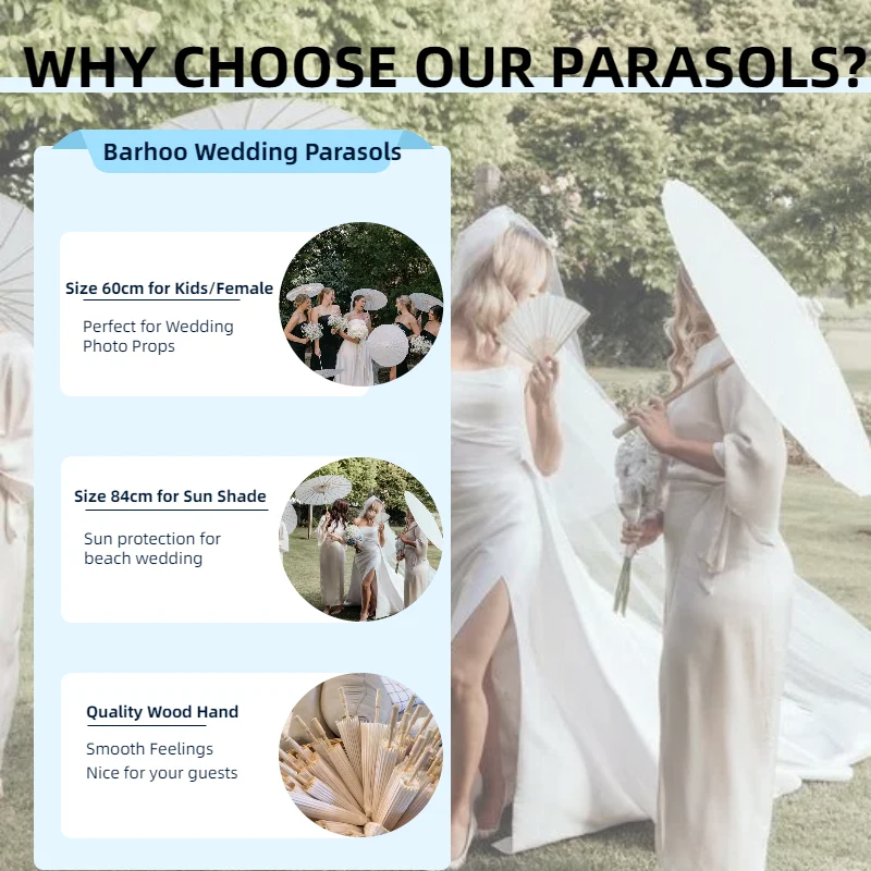 White Paper Parasol Wedding Photo Cosplay Prop Diy