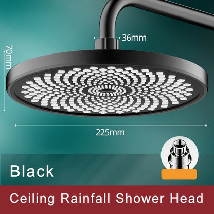 9/10 Inch 360 Swivel Rain Shower Head Internal