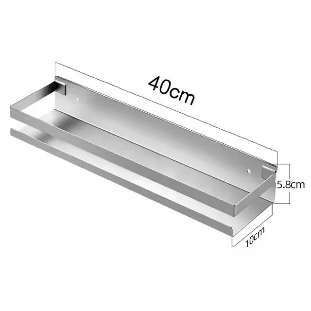 Stainless Steel Floating Shelf Rustproof Wall Mounted Nail-Free