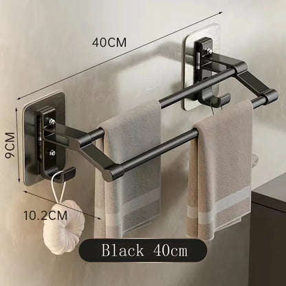 Self-Adhesive Two Layer Towel Holder Bathroom Towel Rack