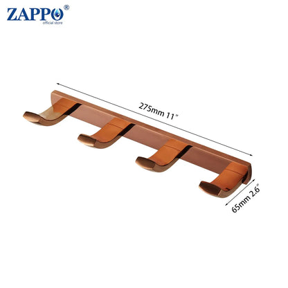Zappo Rose Gold Wall-Mounted Stainless Steel Clothes Hook