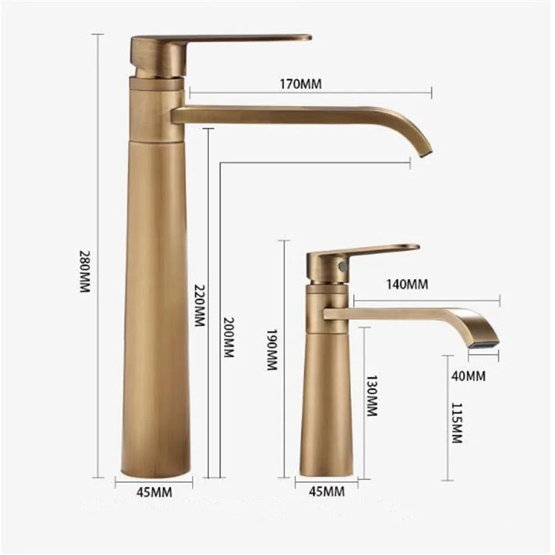 Basin Faucets Antique Bronze Bathroom Faucet & Cold