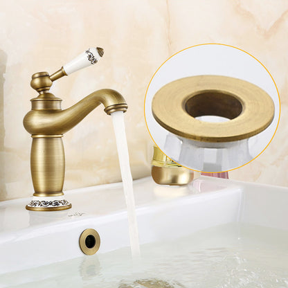 Bathroom Basin Faucet Sink Overflow Cover Brass Six-Foot