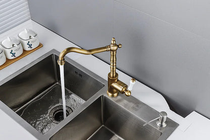 Brass Faucet Ceramic Handle Deck Mount Bathroom Basin