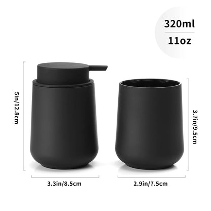 Bathroom Accessory - 2-Piece Soap Dispenser Cup Bathroom