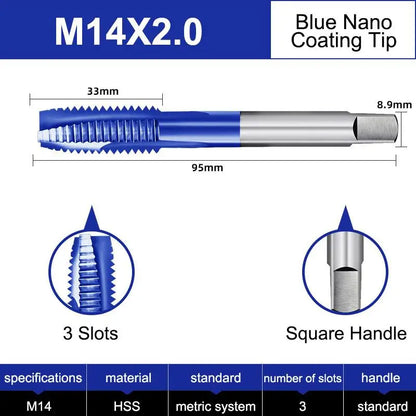 Azzkor Tip/Spiral/Straight Groove Tap M35 Cobalt Containing Blue