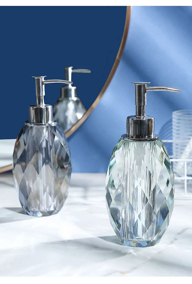 Light Luxury Crystal Bathroom Crystal Transparent Soap Dispenser