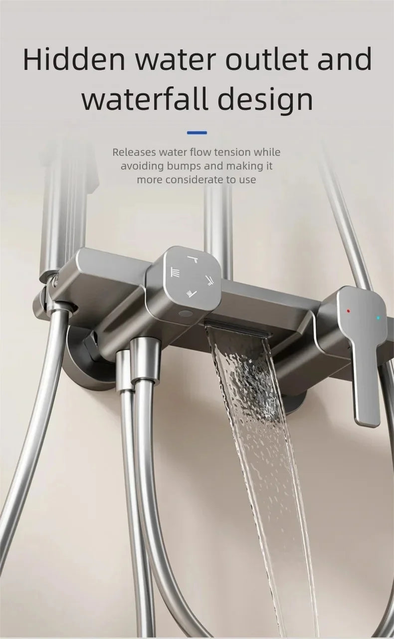 Bathroom Gray Pressure Shower Hotel Bathtub Faucet Cold