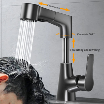Basin Faucet Bathroom Pull Out Lift Mixer Tap