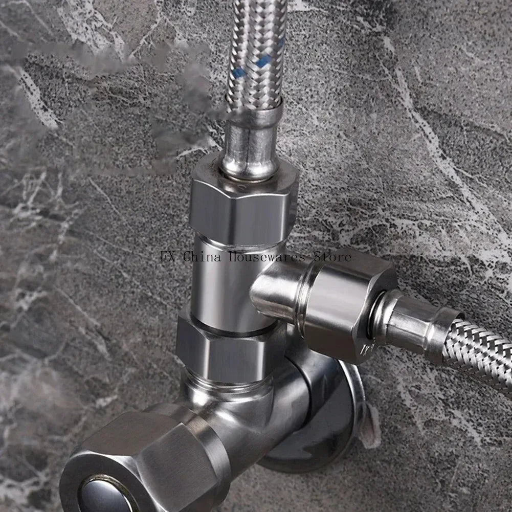 G1/2 Way T-Adapter Bathroom Shower Faucet Water Splitter