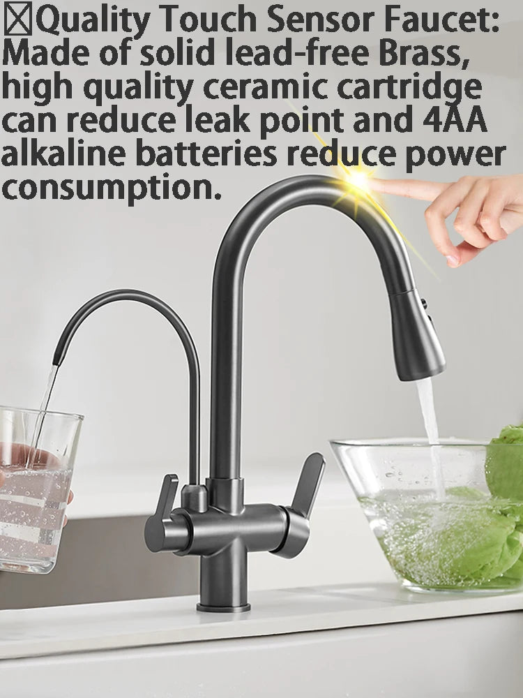 Touch On Filtered Faucet Three Ways Cold Drinking
