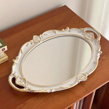 Oval Shape Decorative Wall Mirror Glass Material French
