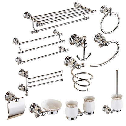 Luxury Crystal Silver Bathroom Chrome Polished Brass Bath
