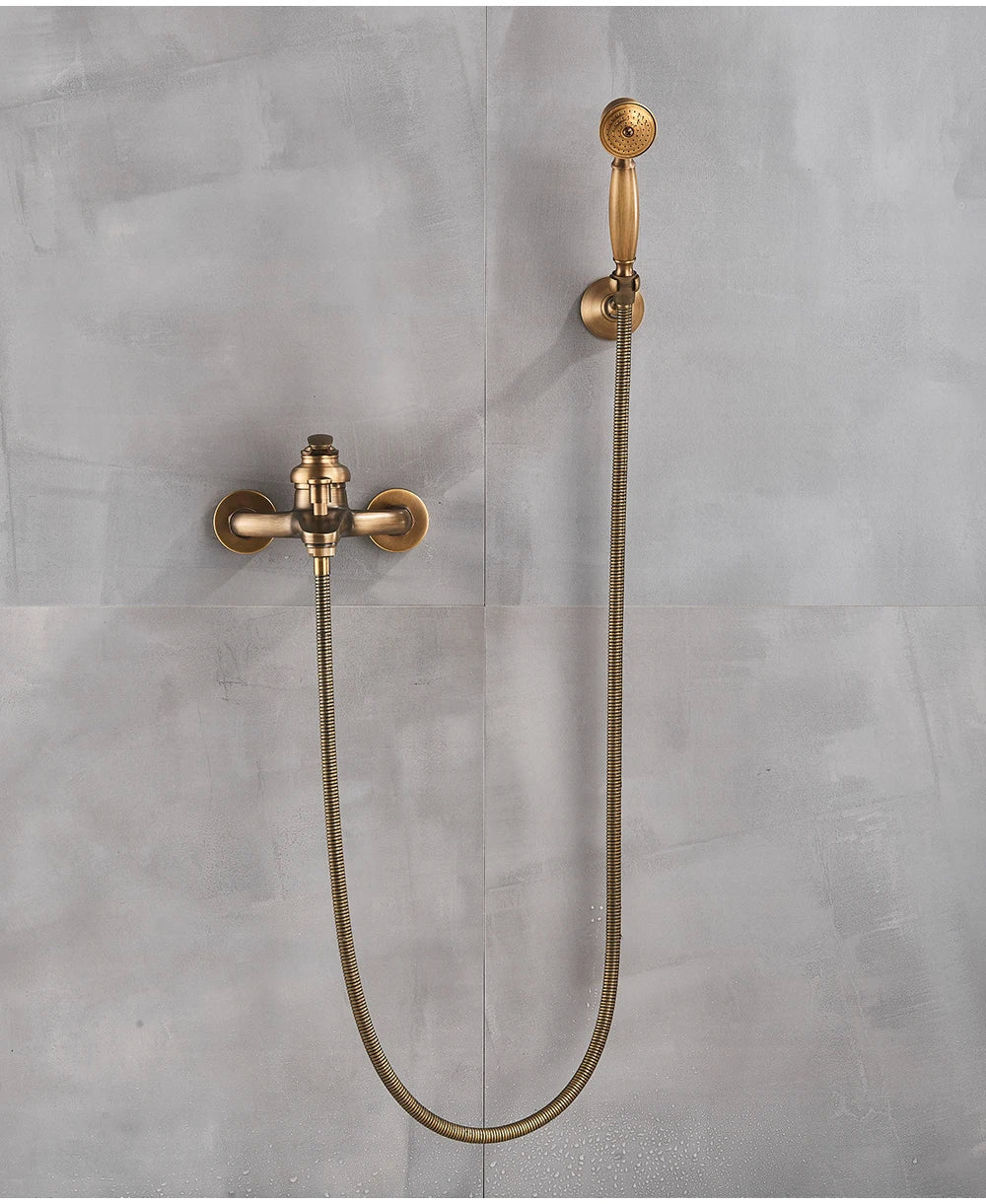 Poiqihy Wall Mounted Hand Held Shower Head Kit