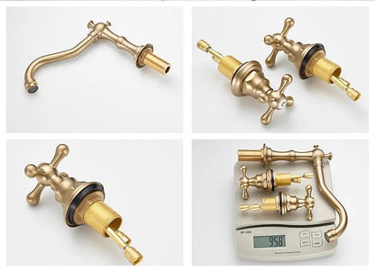 Brushed Gold Bathroom Faucet Total Brass Basin Faucet