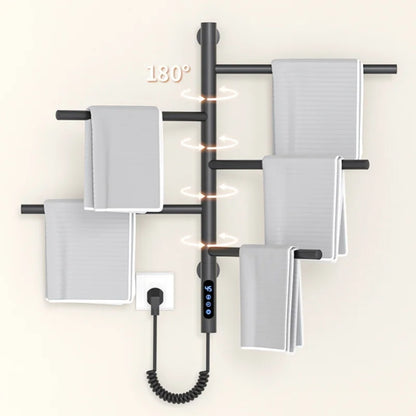 Heated Electric Towel Rack Smart Touch Temperature Time