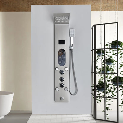 Golden Black Shower Panel Wall Rain Waterfall Shower
