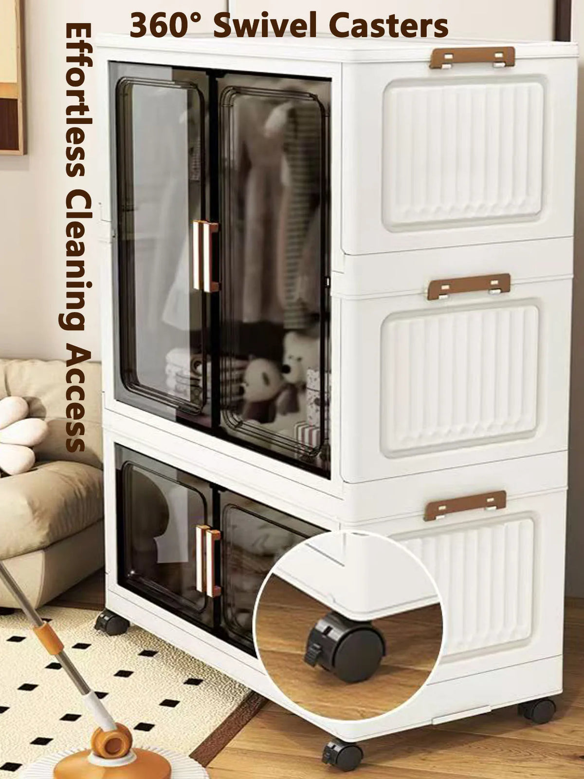 Multi-Functional Folding Storage Cabinet Doors Office Bathroom