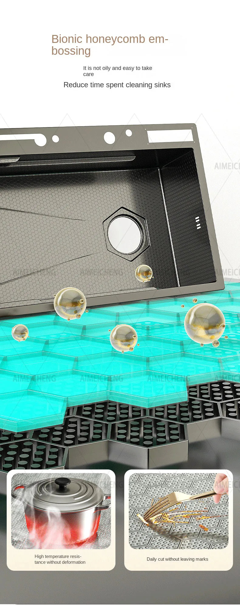 Digital Fly Rain Waterfall Sink Embossed Nano 304