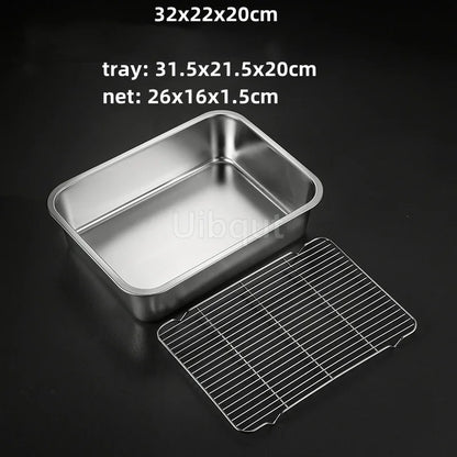 Deep Square Plate Basin Rack Pallet Stainless Steel