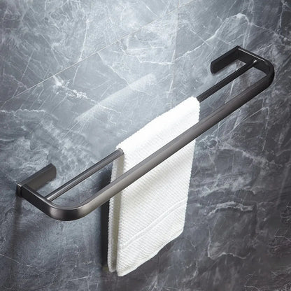 Gun Grey Brass Square Bathroom Bath Hardware Wall