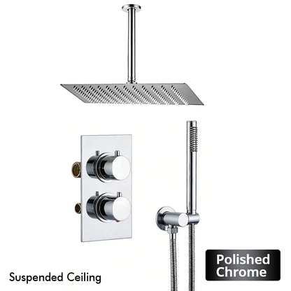 Bathroom Faucet Dial Way Brushed Gold Thermostat Shower