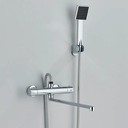 Thermostatic Shower Faucet Mixing Valve Bathroom Long Rotate