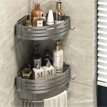 Corner Shower Caddy Adhesive Drilling Installation Options
