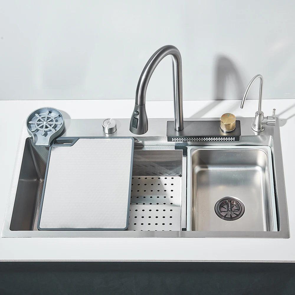 Brushed Nickel Stainless Steel Sinks Recessed Sinks Taps