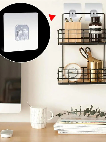 1/10pcs Corner Shower Caddy Adhesive Sticker Hook Mount