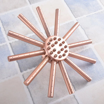 Antique Red Copper Brass Bathroom Rain Shower Head