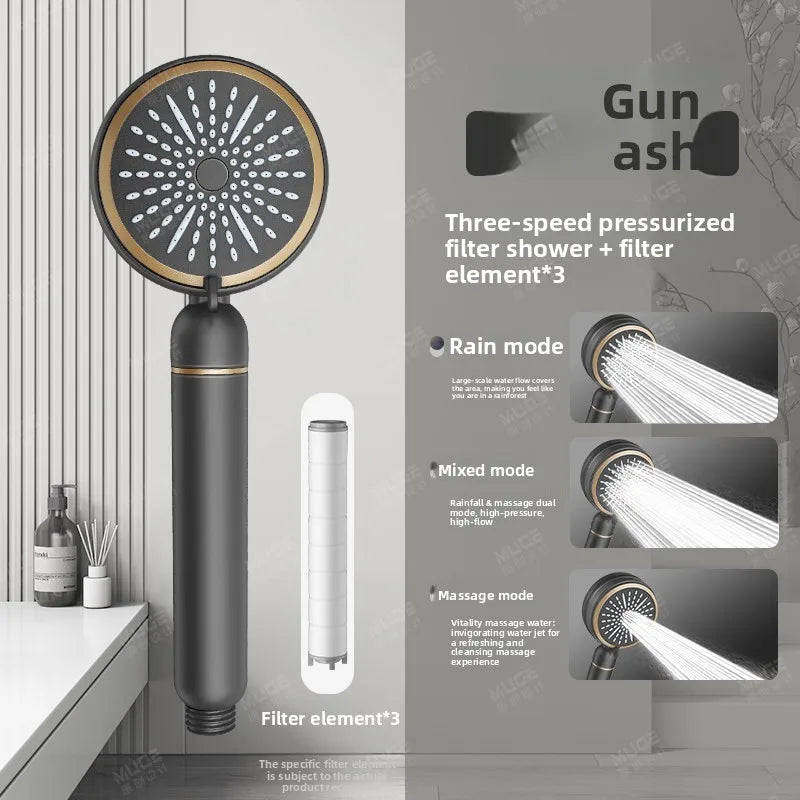 High Pressure Filter Shower Head Chlorine Removal Skin