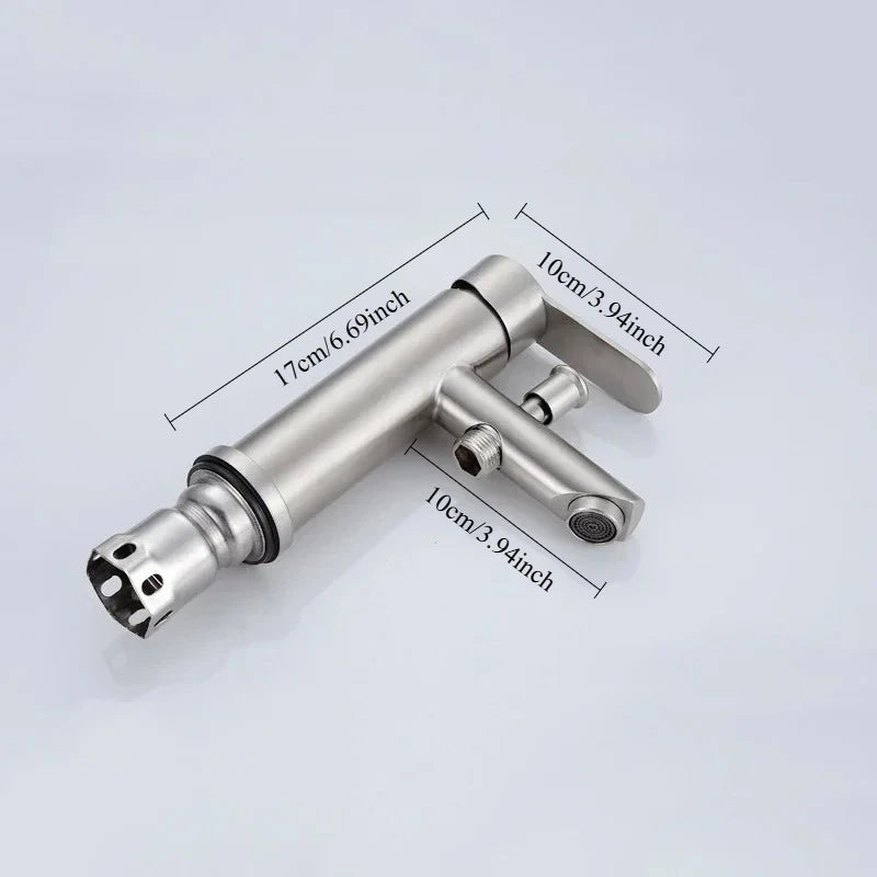 Cold Water Bathroom Basin Faucet Shower Head Shampoo
