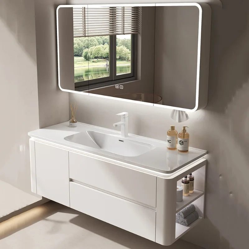 Led Light Ensuite Bathroom Cabinet Basin Designs Mirror