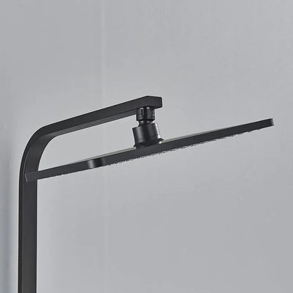 Black Thermostatic Shower Faucets Digital Display Screen Cold