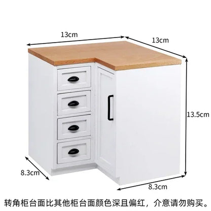 1/6 Scale Dollhouse Miniature Furniture Wooden Shelf Cabinet