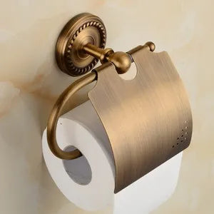 Solid Brass Bathroom Robe Hook Paper Holder Towel