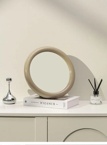 Nordic Round Glass Mirror Wall Mirror Desktop Mirror