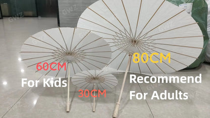 White Paper Parasol Wedding Photo Cosplay Prop Diy