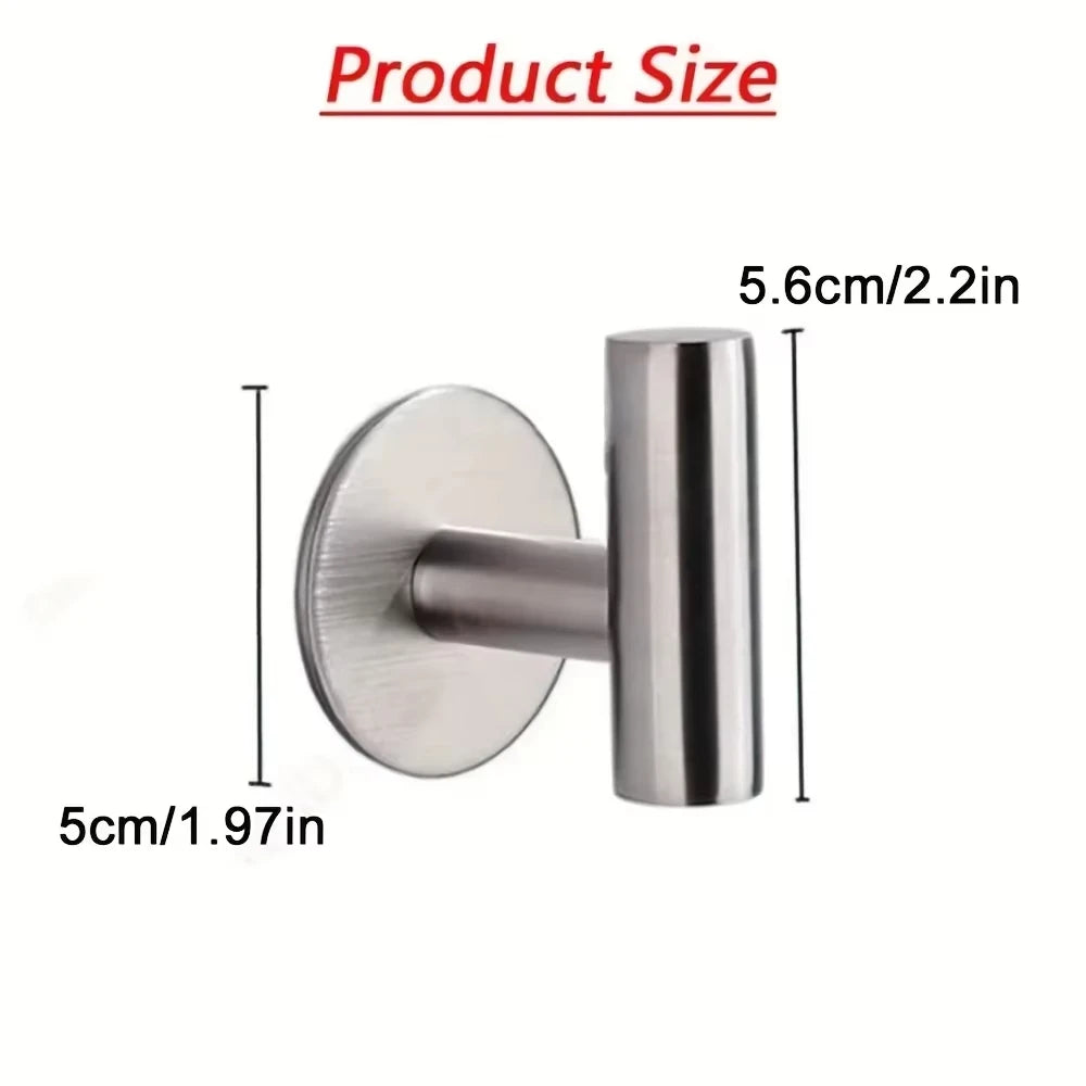 Stainless Steel Robe Hook Adhesive Wall Hook Towel