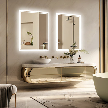Led Backlit Mirror Bathroom Vanity Lights Anti-Fog Dimmable